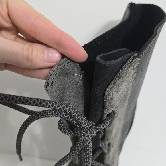 Sorel Cate the Great Wedge boot lace up leather black gray heel - Picture 12 of 12